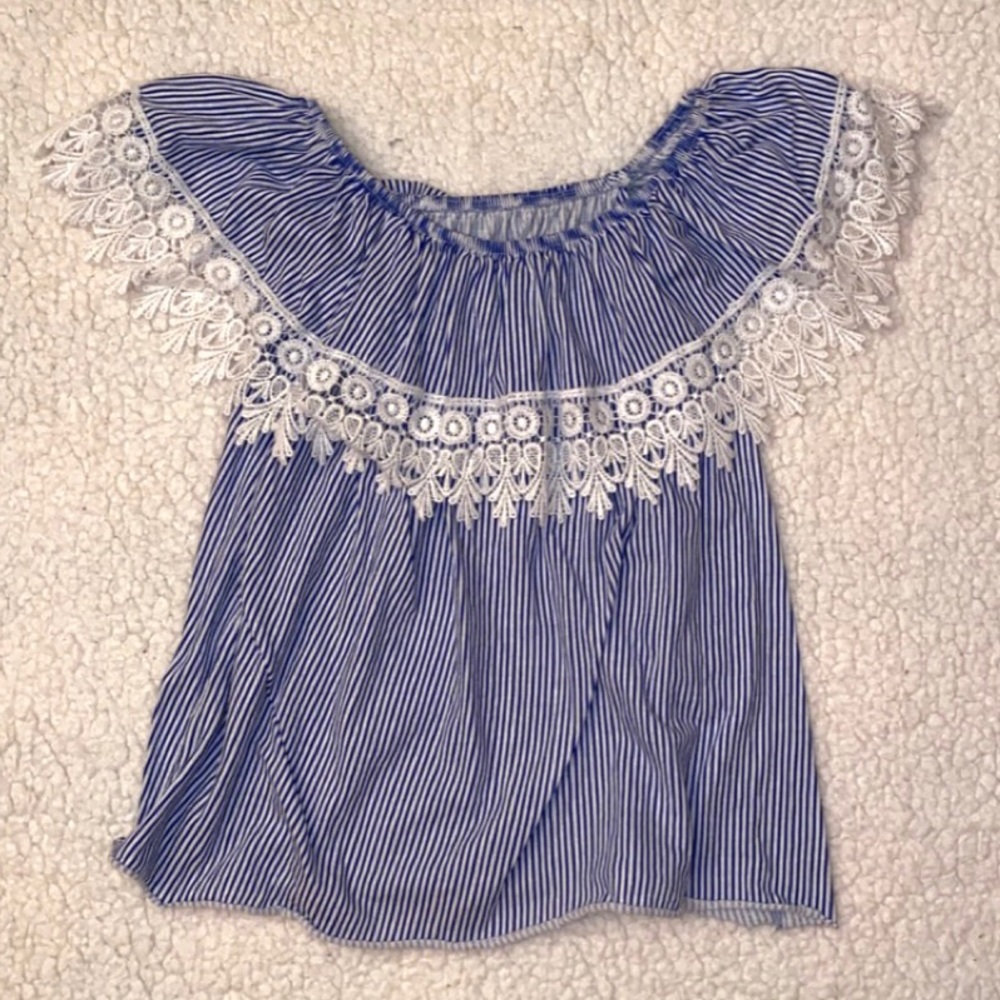 an off/on the shoulder shirt from Paris, France